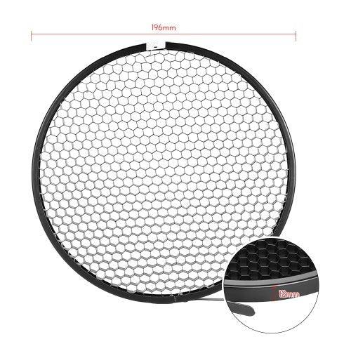 JSD Pro's Docooler 210mm Elinchrom Mount Reflector Diffuser Shade with 60° Honeycomb Grid