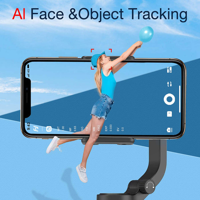 Feiyu Gimbal VLOG Pocket, Foldable Phone Stabilizer, Handheld 3-Axis Gimble with One Key Orientation Toggle for iPhone 11/pro/max/XS and All Smartphones (Pocket-Size)
