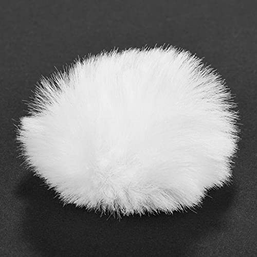 JSD-FR1w (White) Windshield Fur for Lavalier Microphones like Bo-ya M1 and other brands lapel, Collar Mics for Smartphone and Dslrs