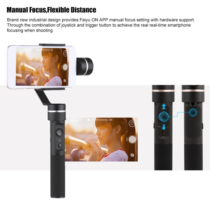 FeiyuTech SPG Newest Version 3-Axis Handheld Gimbal for smartphone and action cameras + 1 Year Warranty