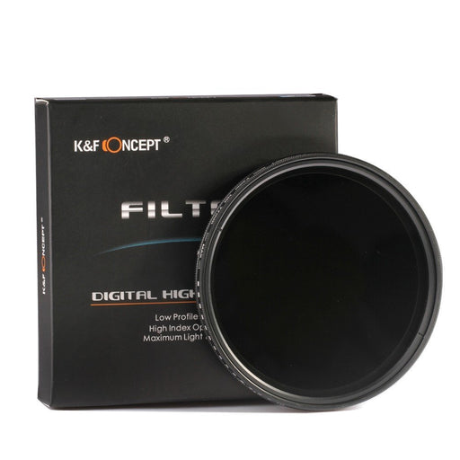 K&F Concept 82 MM Slim Fader Variable ND Lens Filter Adjustable ND2 to ND400 Neutral Density
