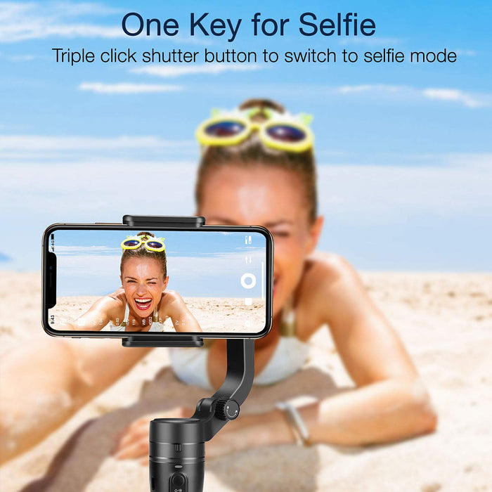 Feiyu Gimbal VLOG Pocket, Foldable Phone Stabilizer, Handheld 3-Axis Gimble with One Key Orientation Toggle for iPhone 11/pro/max/XS and All Smartphones (Pocket-Size)