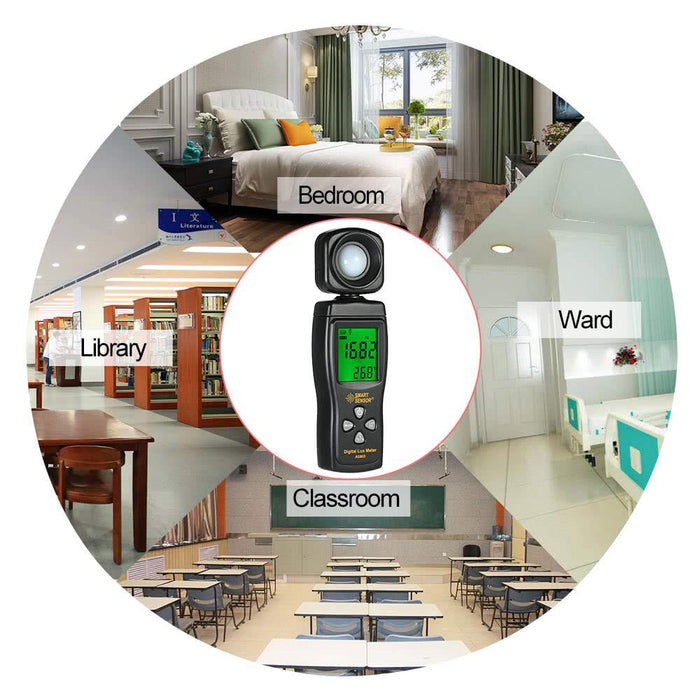 JSD Pro SS Mini Digital Professional Lux/Light Meter LCD Display Handheld Illuminometer Luminometer Photometer Luxmeter Light Meter 0-200000 Lux