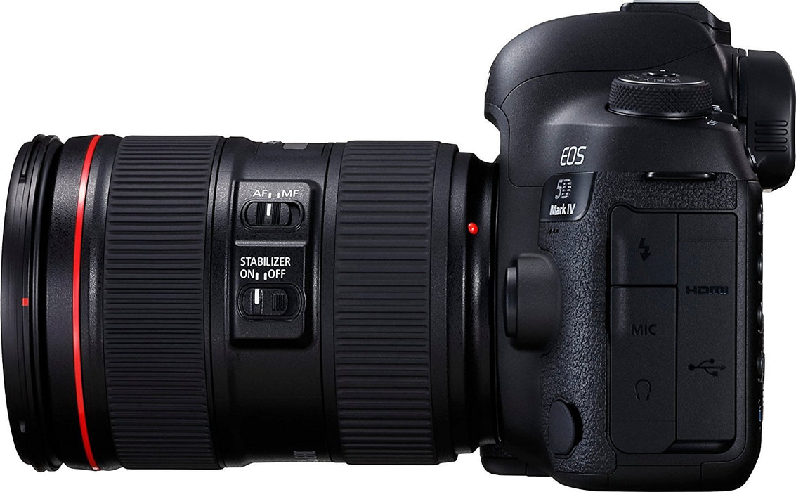 Canon Eos 5D Mark IV 30.4 MP Digital SLR Camera (Black) + EF 24-105mm is II USM Lens Kit