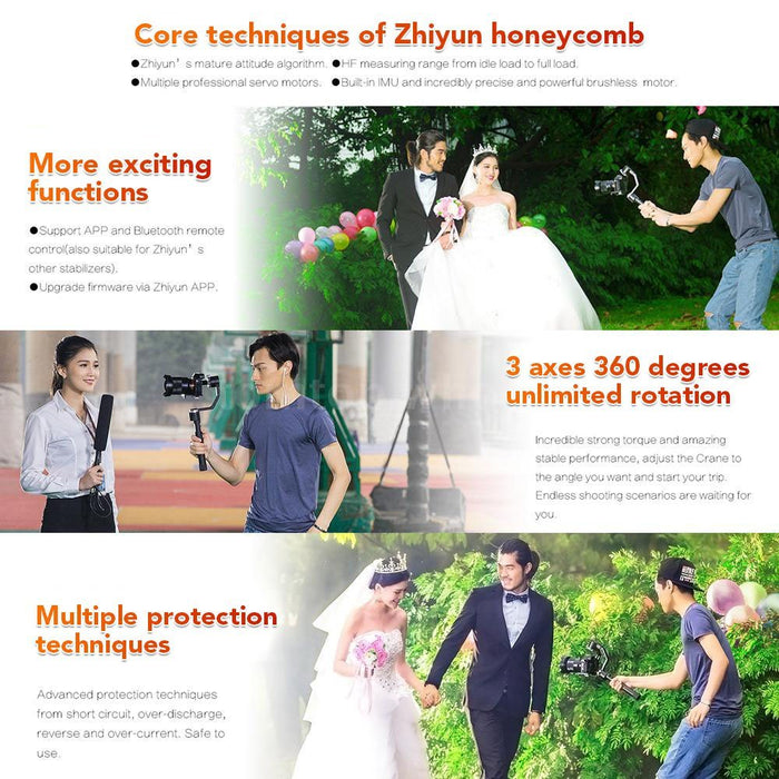 Zhiyun Crane V2 - 3 Axis Gimbal with 1.8 Kg Payload + 1 Year Warranty