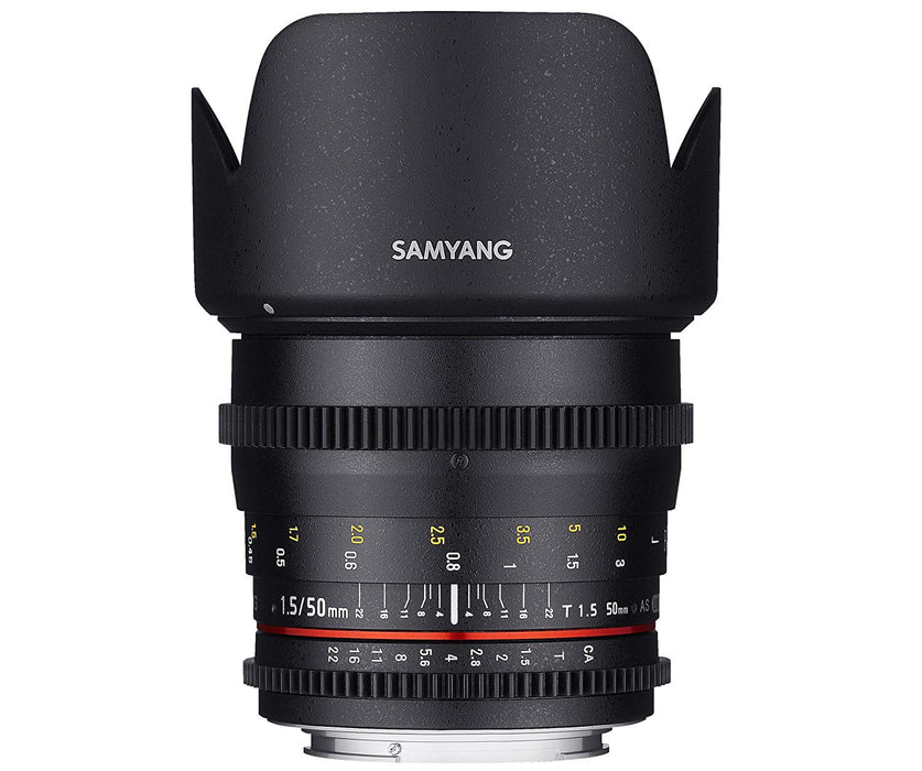Samyang 50mm T1.5 AS UMC VDSLR Cine Lens for Canon DSLR Cameras