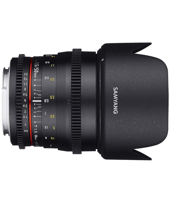 Samyang 50mm T1.5 AS UMC VDSLR Cine Lens for Canon DSLR Cameras