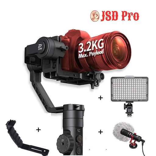 Zhiyun Crane 2 (Black) - Cinematic Kit (Side Handle + PT176LED + Boya MM1) - JSD Pro