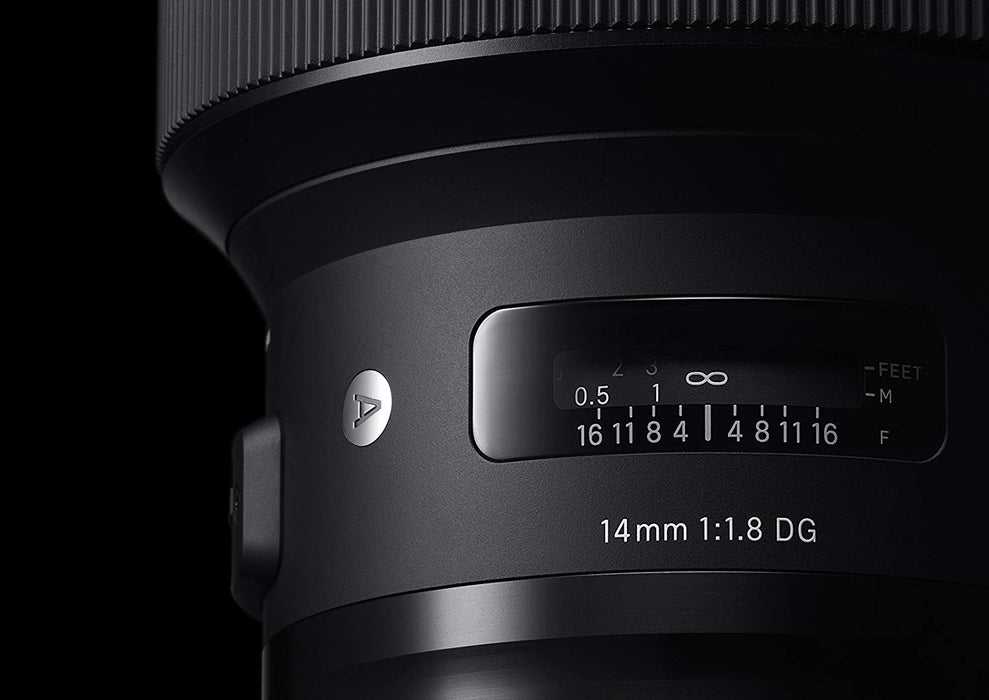 Sigma 14mm F/1.8 DG HSM Art lens for Canon Dslr Camera- Black