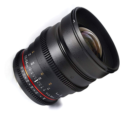Samyang Cine SYCV24M-C 24mm T1.5 Cine Wide Angle Prime Lens for Canon (Black)