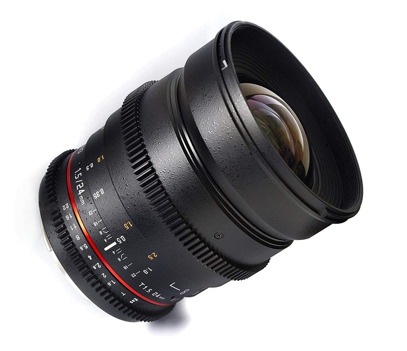 Samyang Cine SYCV24M-C 24mm T1.5 Cine Wide Angle Prime Lens for Canon (Black)