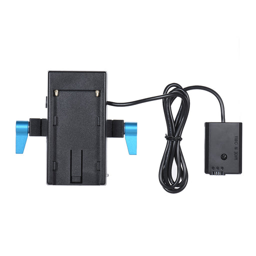 Andoer NP-F970 to NP-FW50 Battery Mount Adapter Plate with 15mm Rod Clamp for Sony