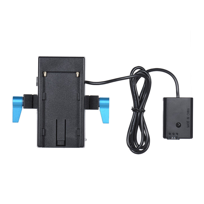 Andoer NP-F970 to NP-FW50 Battery Mount Adapter Plate with 15mm Rod Clamp for Sony