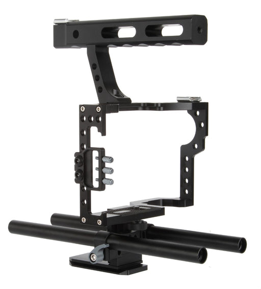 Viltrox 15mm Rod Rig DSLR Camera Video Cage Kit Stabilizer+Top Handle Grip