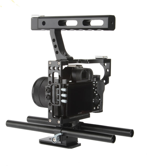 Viltrox 15mm Rod Rig DSLR Camera Video Cage Kit Stabilizer+Top Handle Grip