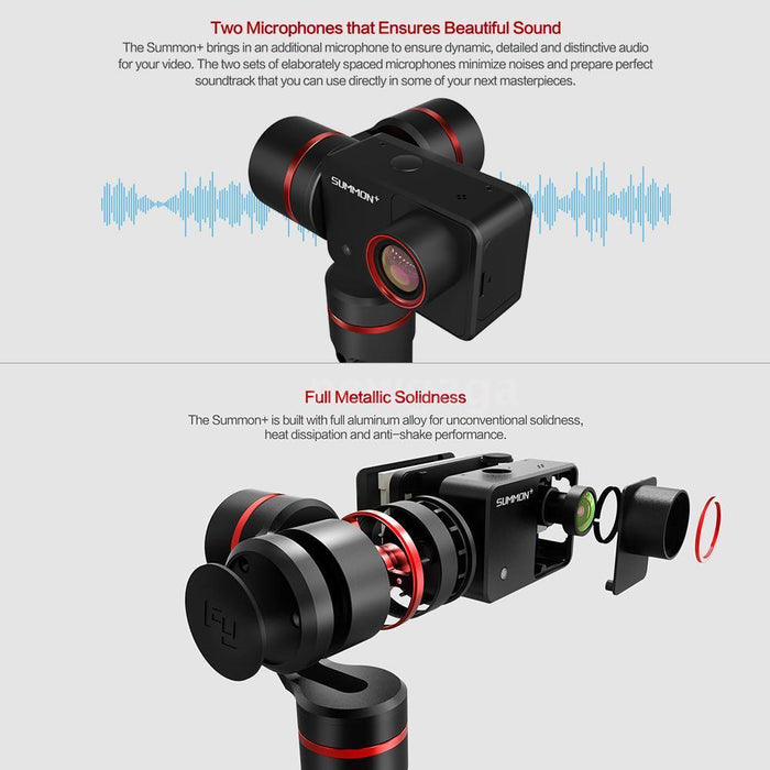 FeiyuTech Summon+ 3-Axis Gimbal with 4K 16MP Action Camera