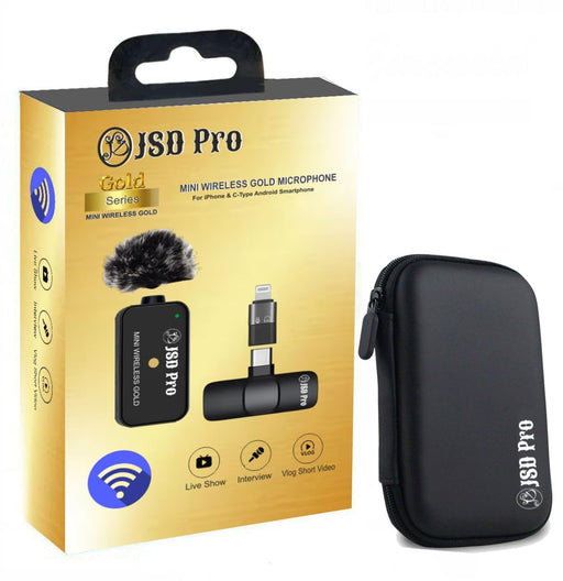 JSD PRO® - Mini Wireless Gold – for iphone & C-Type Smartphone Wireless