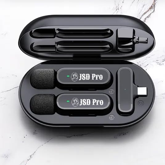JSD PRO® -JSD-WSG-61 Dual - Super Gold - Compatible with All Type of Smartphones - Dual Wireless Microphone
