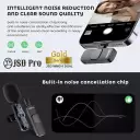 JSD PRO® JSD-WMG-9 Dual Gold Series - 66ft Range - Dual Mini Wireless Microphone for ifone, Tablets & C-Type Android Smartphone