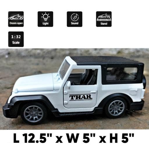JSD PRO®-Thar-White- JSD-DC049SB-Premium Collection-Die Cast Model 1:32-Metal Toy Car with Storage Box (White)