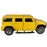JSD PRO®- Hummer -JSD-DC073-Premium Collection-Die Cast Model 1:32-Metal Toy Car with Openable Doors (Yellow)