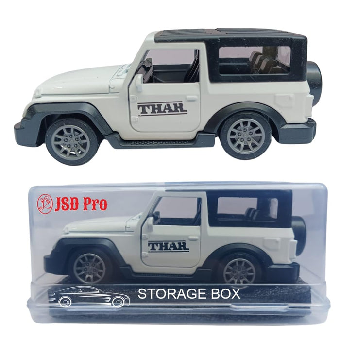 JSD PRO®-Thar-White- JSD-DC049SB-Premium Collection-Die Cast Model 1:32-Metal Toy Car with Storage Box (White)