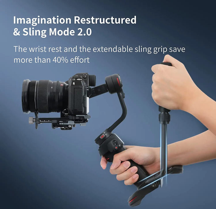 ZHIYUN Weebill 3 Combo, Gimbal Stabilizer for DSLR and Mirrorless Camera, Nikon Sony Panasonic Canon Fujifilm BMPCC 6K, Extendable Sling Grip, Wrist Rest, Fill Light & Mic Integration, PD Fast Charge