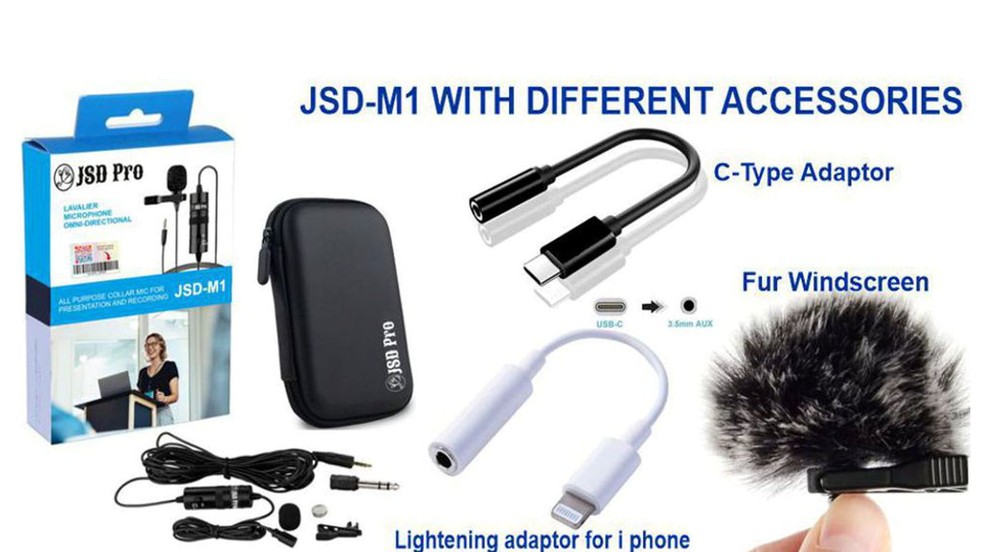 JSD WIRELESS PRO - All in One Wireless Microphone - Compatible with all Type of Smartphones, Dslr, and other Cameras