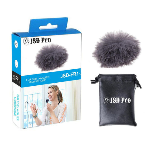 JSD-FR1G (Grey) Windshield Fur for Lavalier Microphones like Bo-ya M1 and other Brands lapel, Collar Mics for Smartphone and Dslrs