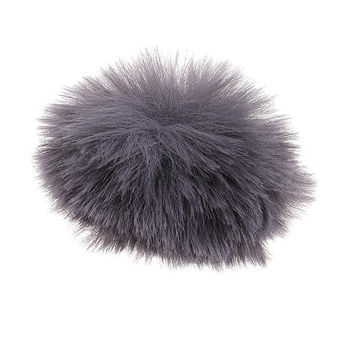 JSD-FR1G (Grey) Windshield Fur for Lavalier Microphones like Bo-ya M1 and other Brands lapel, Collar Mics for Smartphone and Dslrs