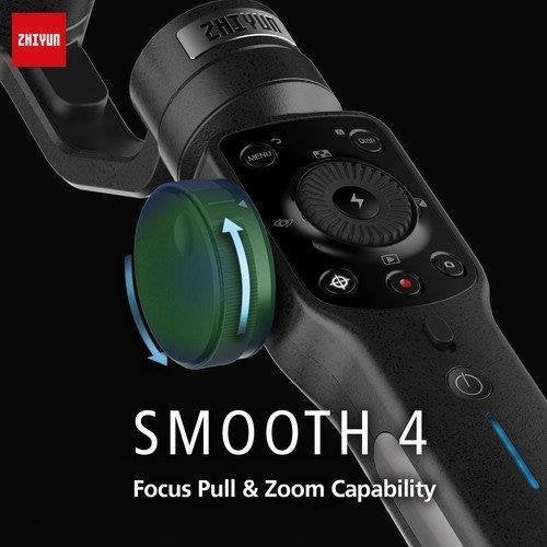 Zhiyun Smooth 4 (Black) - 3 Axis Gimbal with 1 Year Warranty