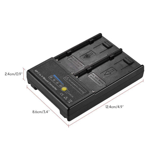 JSD Pro's Andoer NP-F970 to V-Mount Battery Converter Adapter Plate with 2X NP-F970 Batteries & 2X Battery Charger