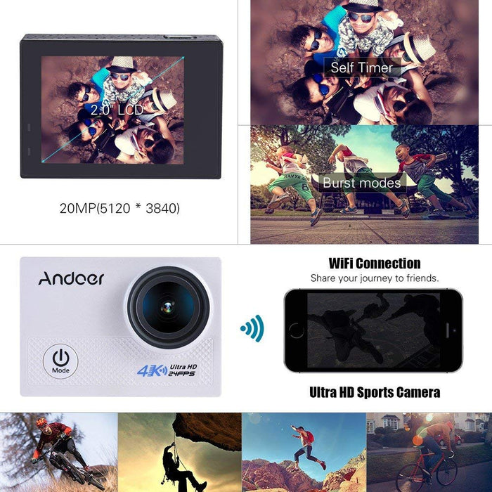 JSD Pro's Andoer AN5000 4K 24fps WiFi Sports Action Camera