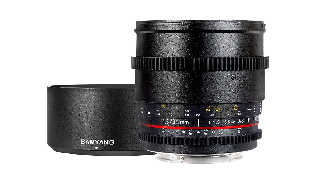 Samyang SYCV85M-C 85mm T1.5 Cine Prime Lens for Canon VDSLR (Black)