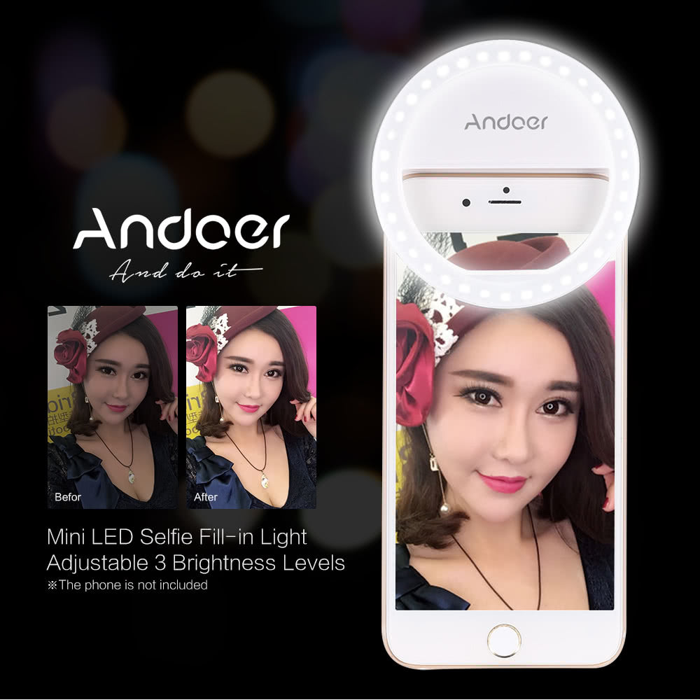 Andoer Selfie Led light for Smartphone
