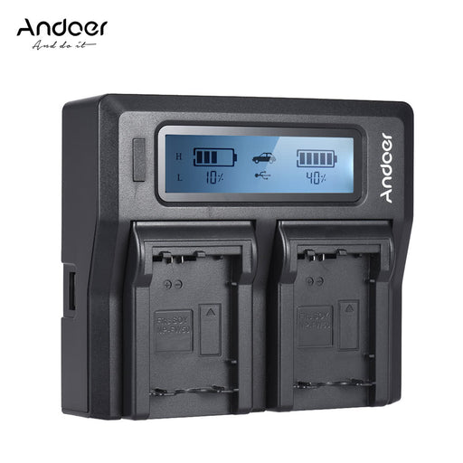 Andoer NP-FW50 NPFW50 Dual Channel Digital Camera Battery Charger