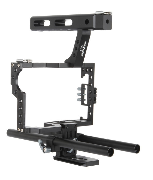 Viltrox 15mm Rod Rig DSLR Camera Video Cage Kit Stabilizer+Top Handle Grip